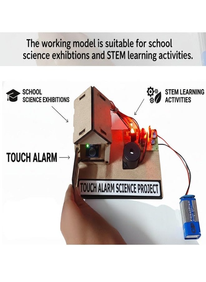 ESPtronics نموذج عملي لجهاز إنذار باب يعمل باللمس ضد السرقة من إي إس بترونيكس مع جرس تنبيه، مشروع علمي في الفيزياء الإلكترونية لطلاب الصفوف من السادس إلى الثاني عشر، مجموعة تجارب تعليمية في مجالات العلوم والتكنولوجيا والهندسة والرياضيات (STEM) لطلاب المدارس والجامعات - Image 3